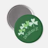 Drummer Shamrocks omlijnd groen Magneet (Voorkant / Achterkant)