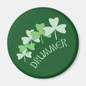 Drummer Shamrocks omlijnd groen Magneet (Voorkant)