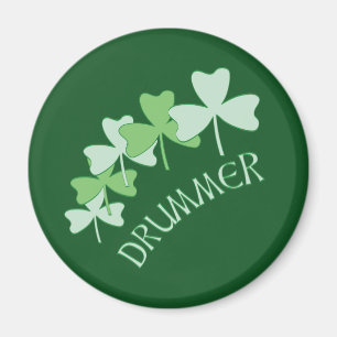 Drummer Shamrocks omlijnd groen Magneet