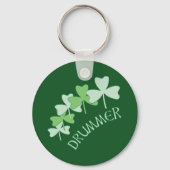 Drummer Shamrocks omlijnd groen Sleutelhanger (Achterkant)