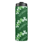 Drummer Shamrocks omlijnd groen Thermosbeker (Voorkant)