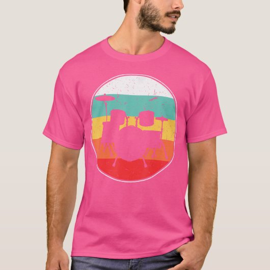 Drummer Shirt Mannen Percussie Lover Gift Drum Kit (Voorkant)