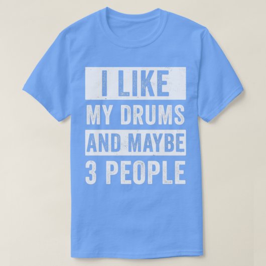 Drummer Shirt voor mannen... ik hou van mijn drums (Design voorkant)