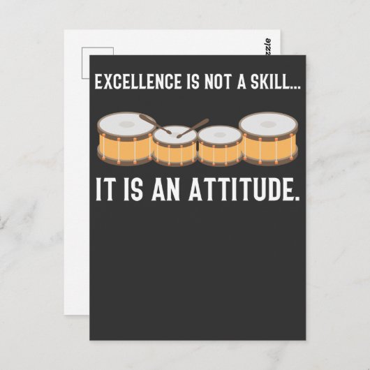 Drummer Skill Attitude Drumming Instrument love Briefkaart (Voorkant / Achterkant)