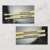 Drummer Snare en Sticks Muzikant Visitekaartje (Voorkant / Achterkant)