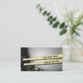 Drummer Snare en Sticks Muzikant Visitekaartje (Staand voorkant)