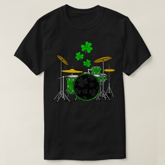 Drummer St Patrick's Day drumleraar Ierse muziek T-shirt (Design voorkant)