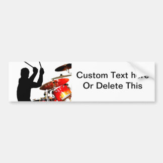 Drummer steekt in echte luchtschaduwdrums bumpersticker