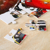 Drummer steekt in echte luchtschaduwdrums legpuzzel (Zijkant)