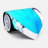 Drummer steekt in luchtschaduwblauwe invertdrums stropdas (Opgerold)