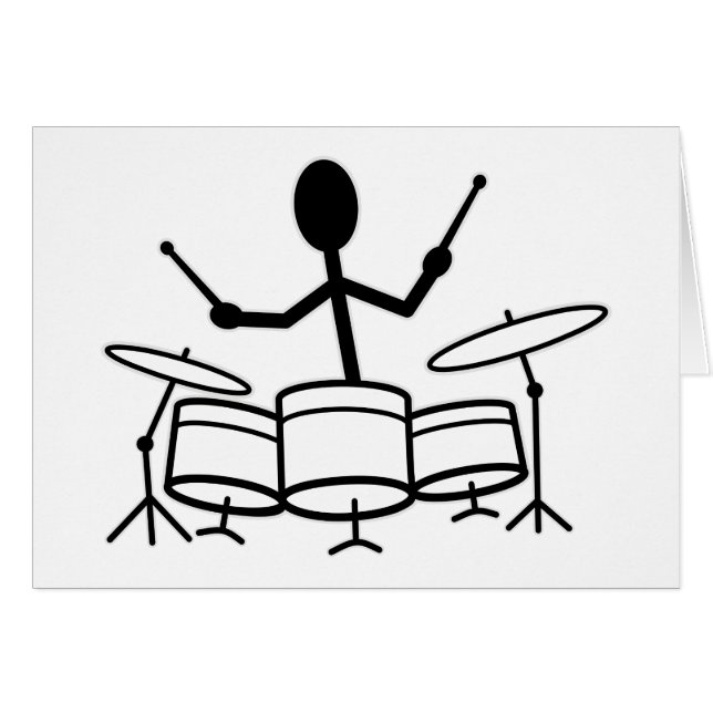 Drummer Stick Figuur (Voorkant Horizontaal)