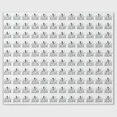 Drummer Stick Figuur Cadeaupapier (Vlak)