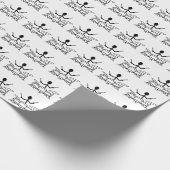 Drummer Stick Figuur Cadeaupapier (Hoek)