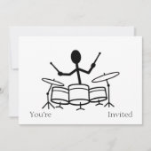 Drummer Stick Figuur Kaart (Voorkant)