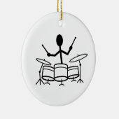 Drummer Stick Figuur Keramisch Ornament (Rechts)
