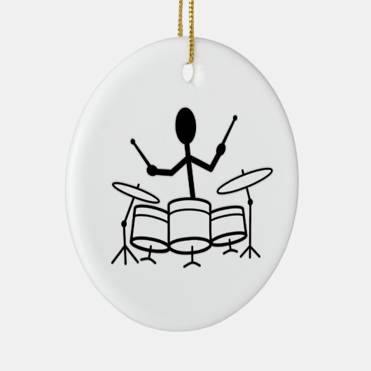 Drummer Stick Figuur Keramisch Ornament (Rechts)