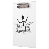 Drummer Stick Figuur Klembord (Links)
