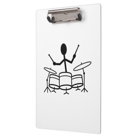 Drummer Stick Figuur Klembord (Links)