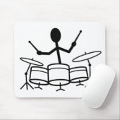 Drummer Stick Figuur Muismat (Met muis)