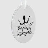 Drummer Stick Figuur Ornament (voorkant)