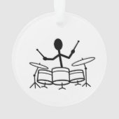 Drummer Stick Figuur Ornament (achterkant)