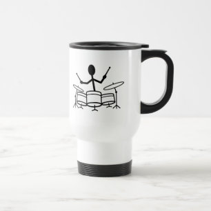 Drummer Stick Figuur Reisbeker