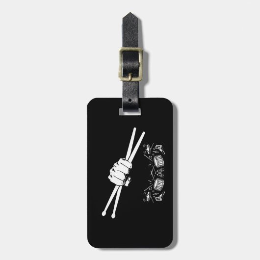 Drummer Sticks Legende Drummende Papa Cadeau Bagagelabel (Voorkant verticaal)