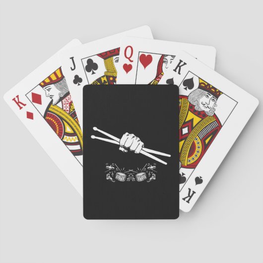 Drummer Sticks Legende Drummende Papa Cadeau Pokerkaarten (Achterkant)