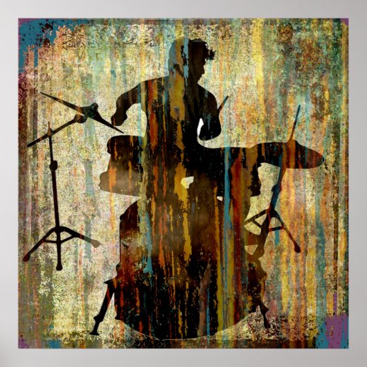 Drummer Streak, Copyright Karen J Williams Poster (Voorkant)