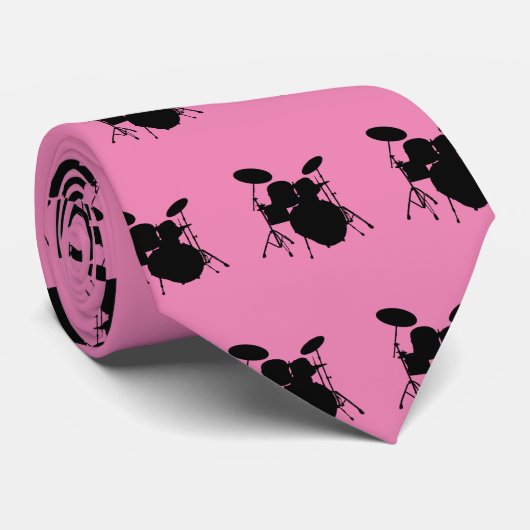 Drummer Stropdas Rock & Roll Musician Drumming Dru (Opgerold)