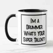 Drummer Super Talent. Mok met twee toonkoffie