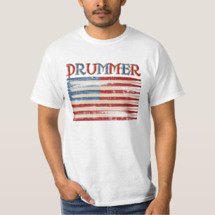 Drummer-T - shirts - Vlaggenschotel Verenigde Stat