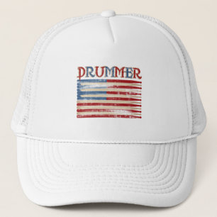 Drummer-T - shirts - Vlaggenschotel Verenigde Stat Trucker Pet