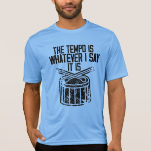 Drummer Tempo Music Band Percussion Drum Set Funny T-shirt