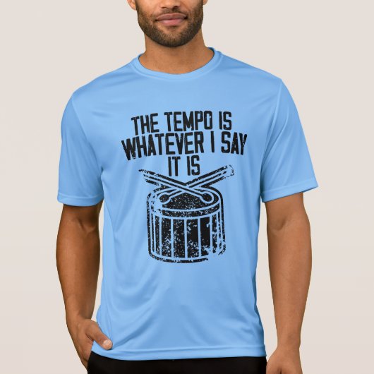 Drummer Tempo Music Band Percussion Drum Set Funny T-shirt (Voorkant)
