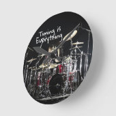 Drummer Timing is alles Musiciaanse ritme Ronde Klok (Hoek)