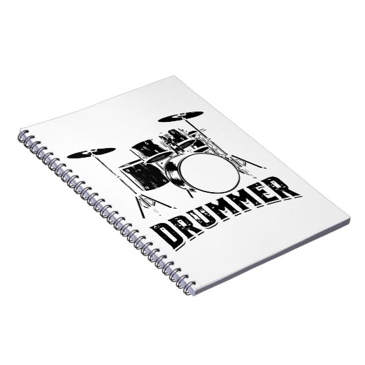drummer | Trommelmusicus Gifts Notitieboek (Rechterzijde)