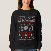 Drummer Ugly Christmas Sweater (Voorkant)