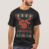 Drummer Ugly KerstSweater Funny Holiday T-shirt (Voorkant)