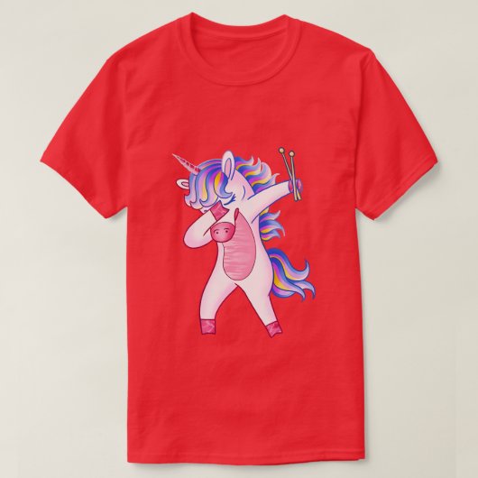 Drummer Unicorn T-shirt (Design voorkant)