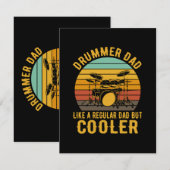 Drummer Vader Als Een Gewone Vader Maar Koeler Informatiekaartje (Voorkant / Achterkant)