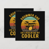 Drummer Vader Als Een Gewone Vader Maar Koeler Kaart (Voorkant / Achterkant)