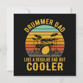 Drummer Vader Als Een Gewone Vader Maar Koeler Kaart (Achterkant)