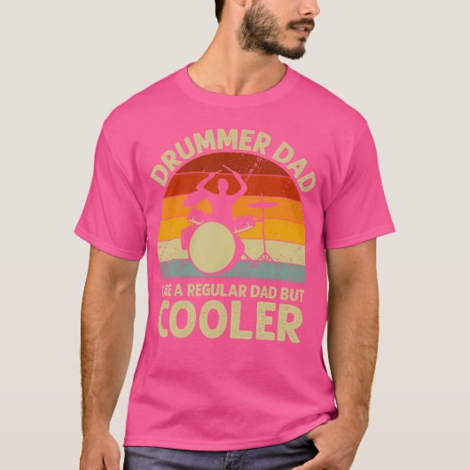 Drummer vader is een gewone vader, maar koeler gra t-shirt (Voorkant)