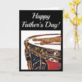 DRUMMER Vaderdag Kaart Snare Drum Drumsticks (Gele Bloem)