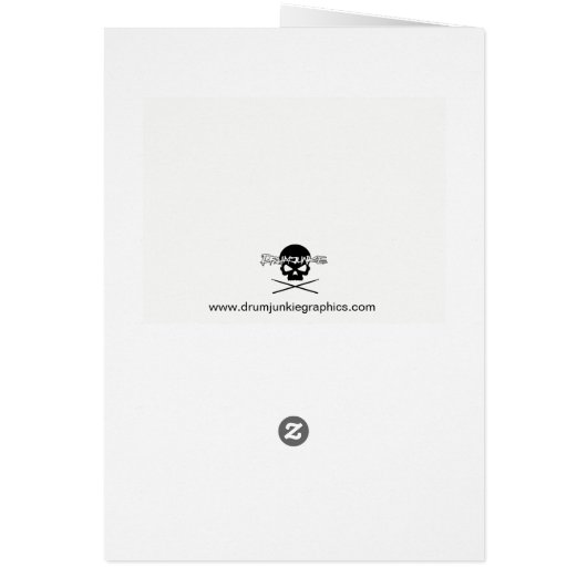 Drummer Valentijn Kaart Drum Kit Rockstar Snare (Achterkant)