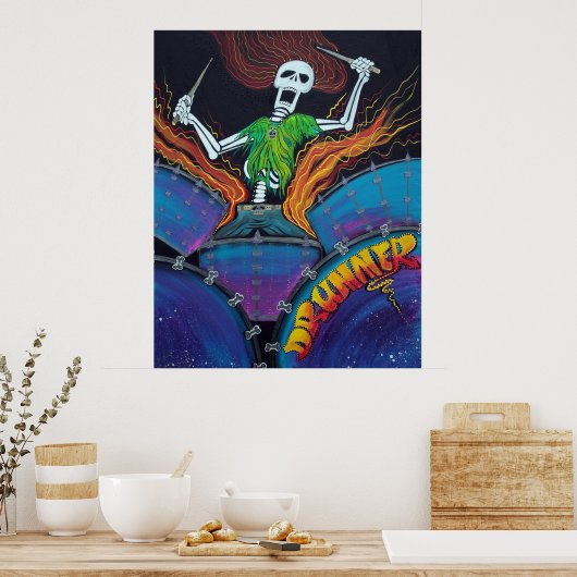 Drummer van het dode Poster (Keuken)