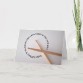 Drummer Verjaardag Hart Beats in Time Lover Kaart (Voorkant)