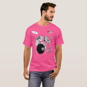 Drummer Vintage Drumstel T-shirt (Voorkant volledig)