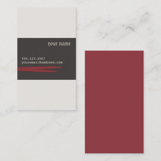 Drummer Visitekaartje (Voorkant / Achterkant)